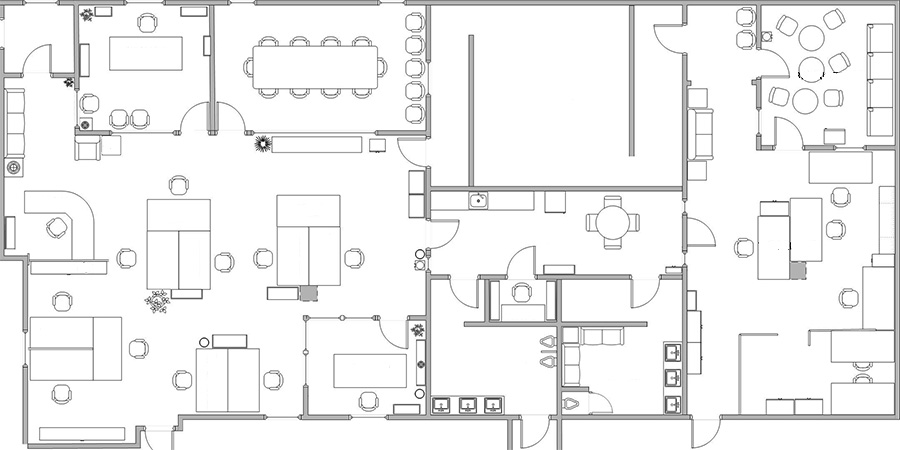 900x450 Commercial Drawings Office Layouts Building Design Software - Office Drawings