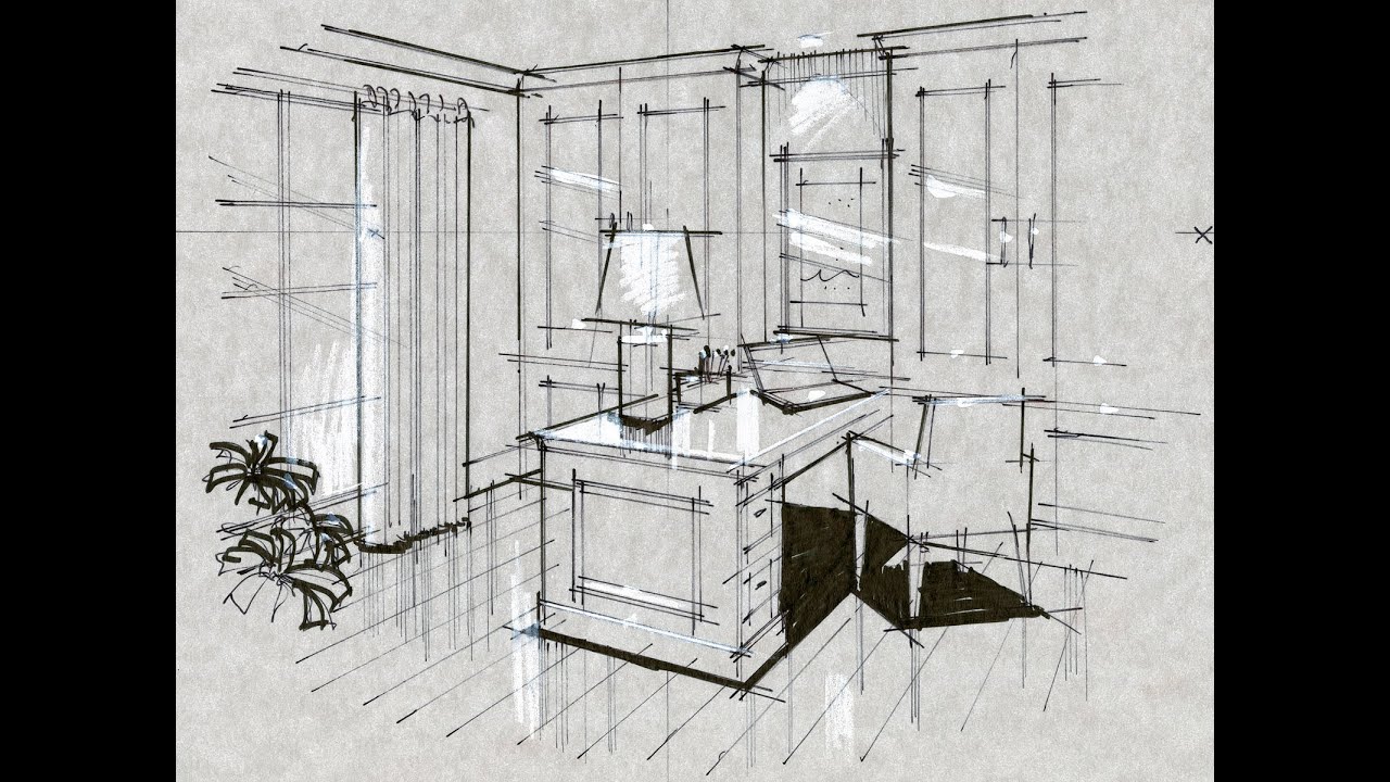 1280x720 Tutorial - Office Perspective Drawing