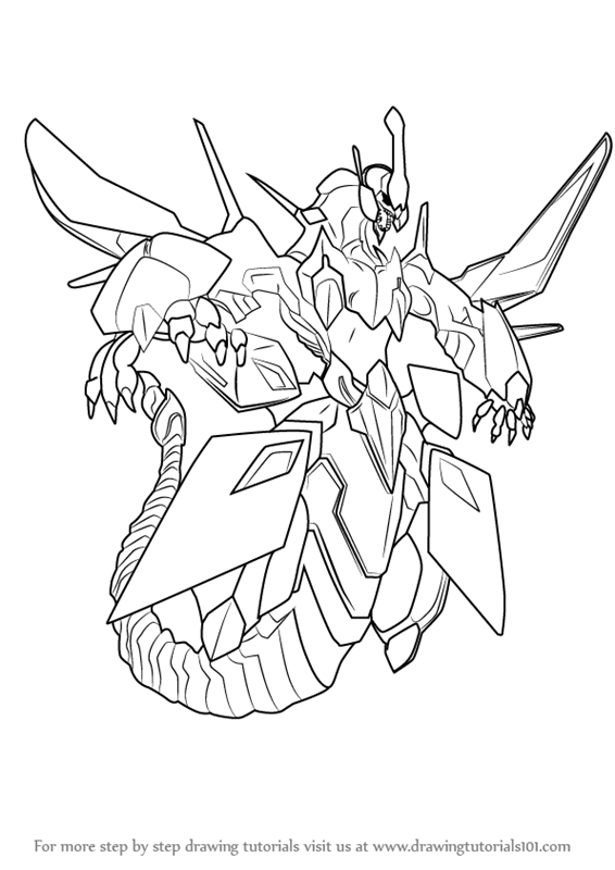 566x800 learn how to draw clear wing synchro dragon from yu gi oh - Official Drawing