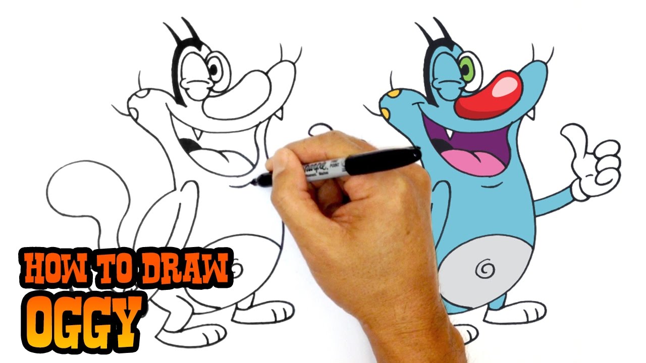 1280x720 how to draw oggy oggy and the cockroaches - Oggy And The Cockroaches Drawing