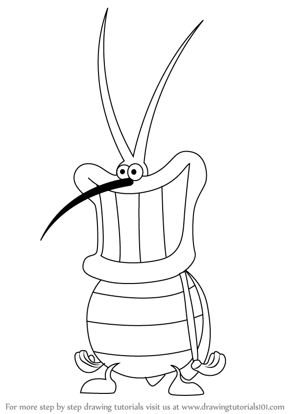 598x844 learn how to draw dee dee from oggy and the cockroaches - Oggy And The Cockroaches Drawing