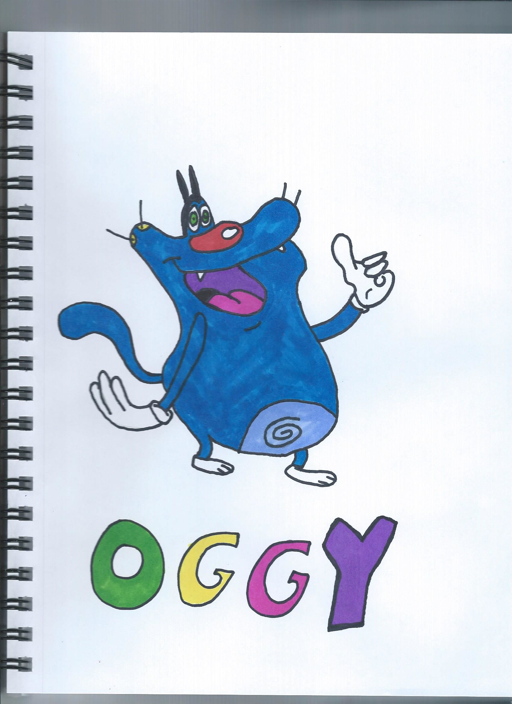 1700x2338 artstation - Oggy And The Cockroaches Drawing
