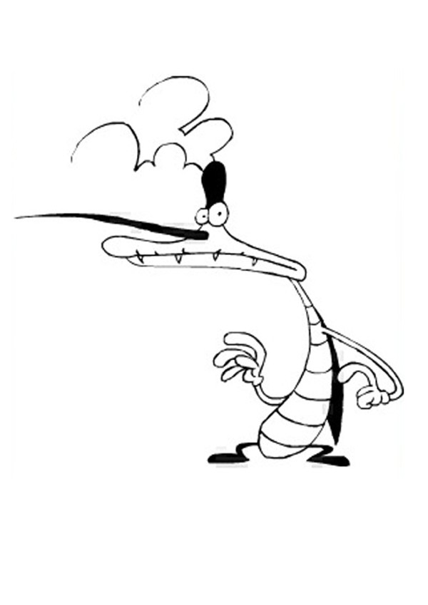 600x849 oggy and the cockroaches coloring pages - Oggy And The Cockroaches Drawing