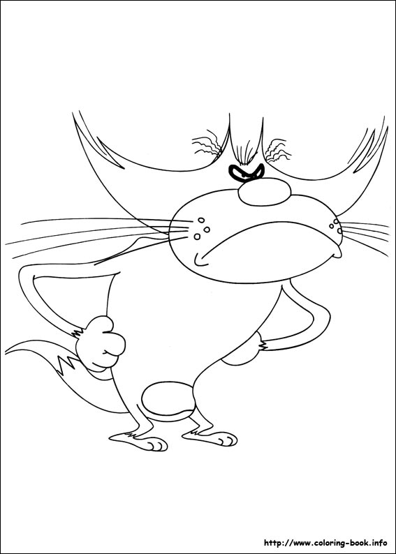567x794 oggy and the cockroaches coloring pages on coloring - Oggy And The Cockroaches Drawing