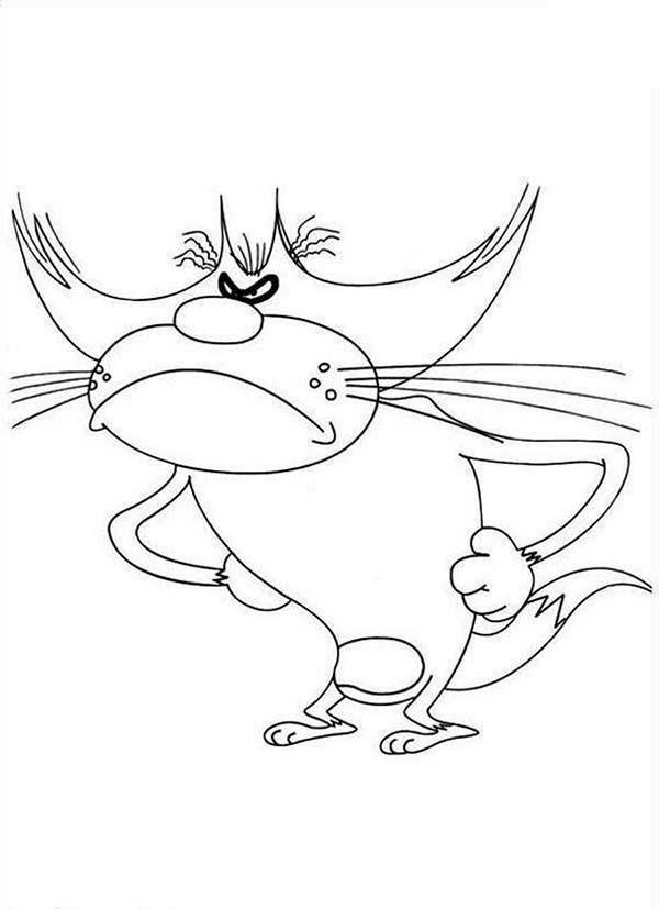 600x827 niki coloring pages, coloring pages - Oggy And The Cockroaches Drawing