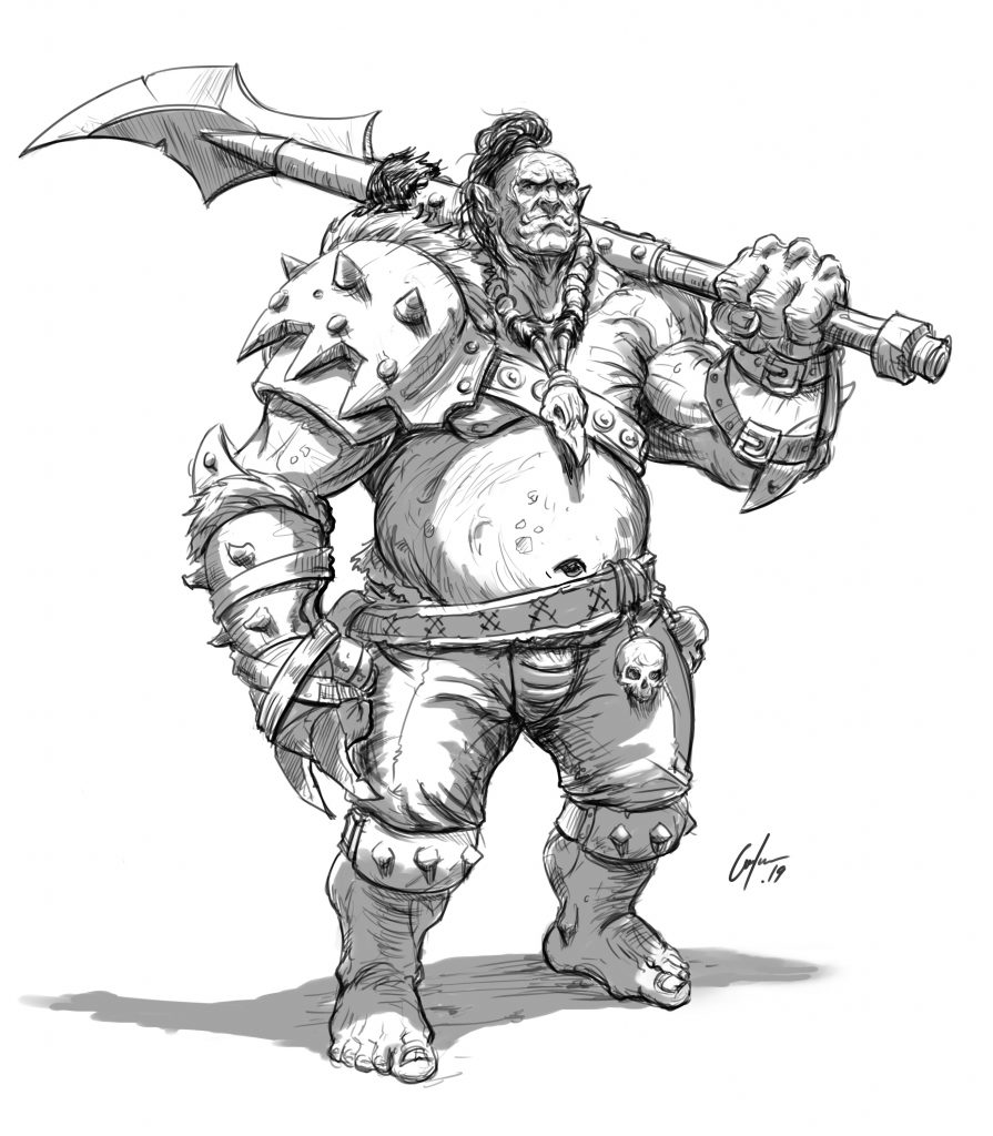 895x1024 How To Draw An Ogre - Ogre Drawing