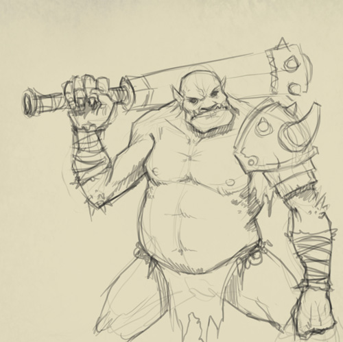 500x499 How To Draw Ogre - Ogre Drawing