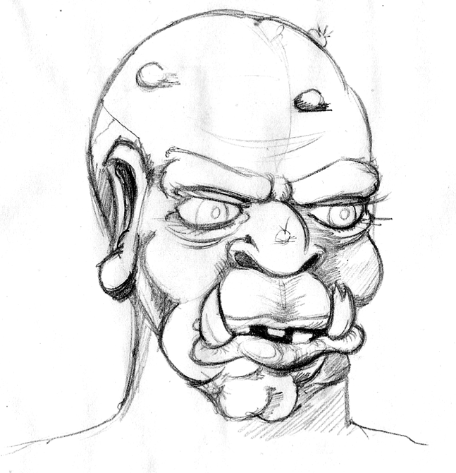 647x670 Ogre Drawing Face For Free Download - Ogre Drawing