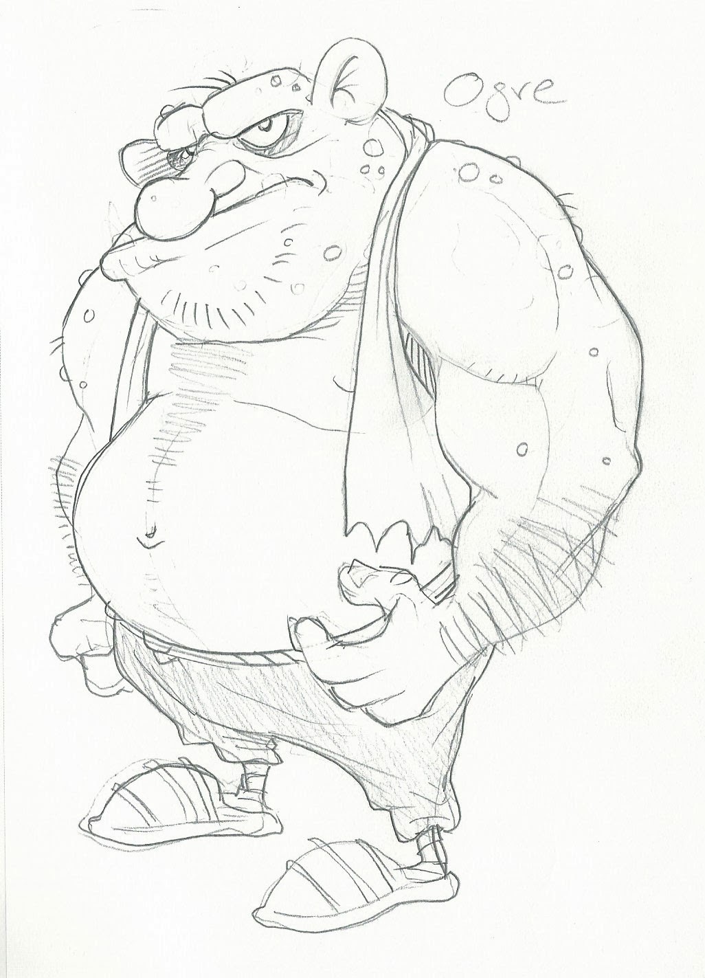 1026x1423 Ogre Drawing Drawing Skill - Ogre Drawing