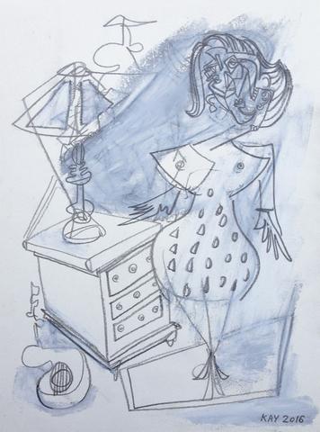 356x480 oil and pencil drawings kay fine art - Oil Drawing