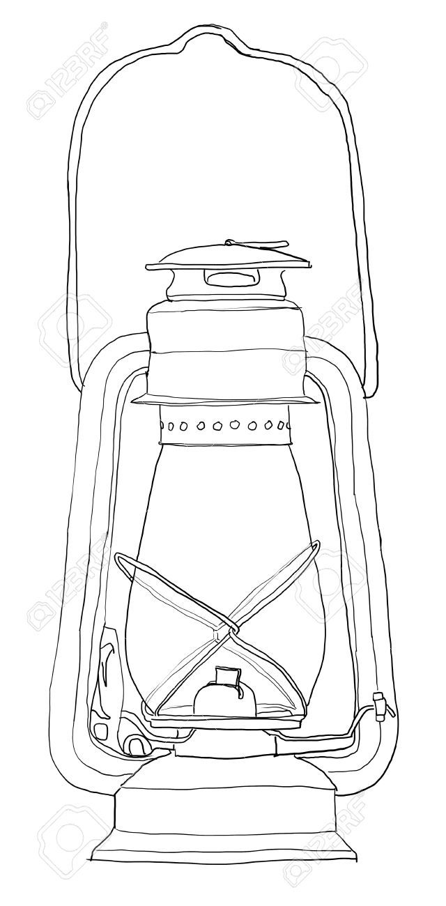 Керосиновая лампа чертеж
