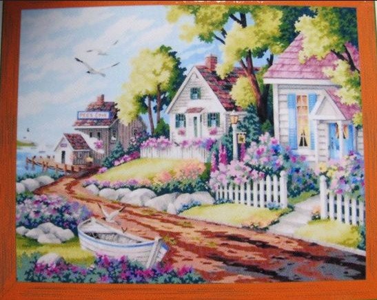 547x436 free shipping diy house oil painting drawing - Oil Painting Drawing