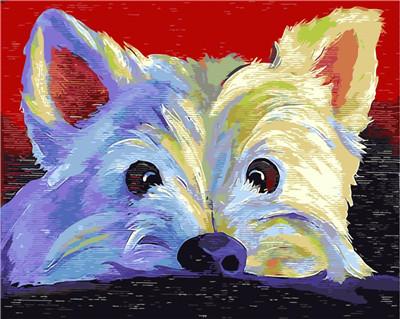 400x319 puppy lovely pet dog on the grass painting kids gift digital oil - Oil Painting Drawing