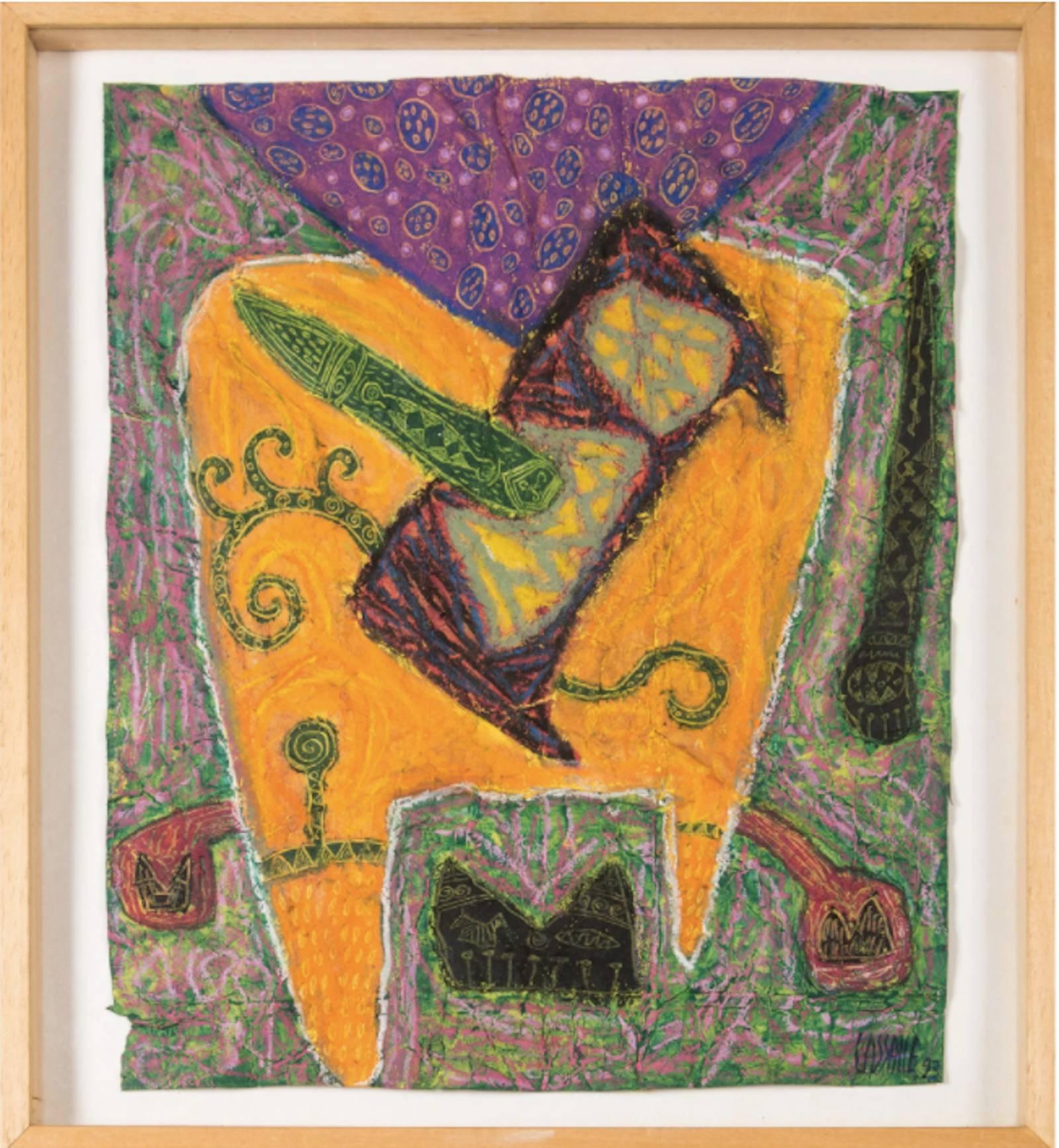 1600x1735 Bruno Lassalle - Oil Pastel Drawing