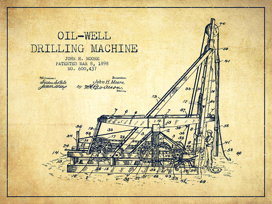900x675 oil well drilling machine patent - Oil Rig Drawing