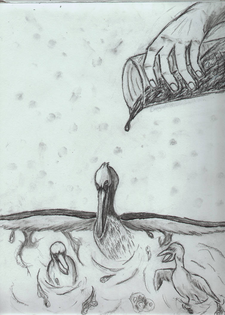 755x1058 helpless oil spill awareness - Oil Spill Drawing