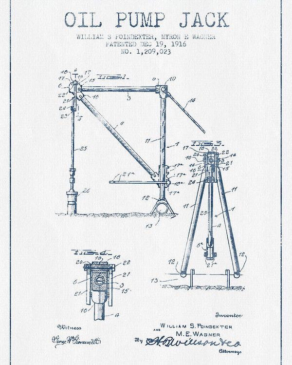 600x749 Oil Pump Jack Patent Drawing - Oil Well Drawing