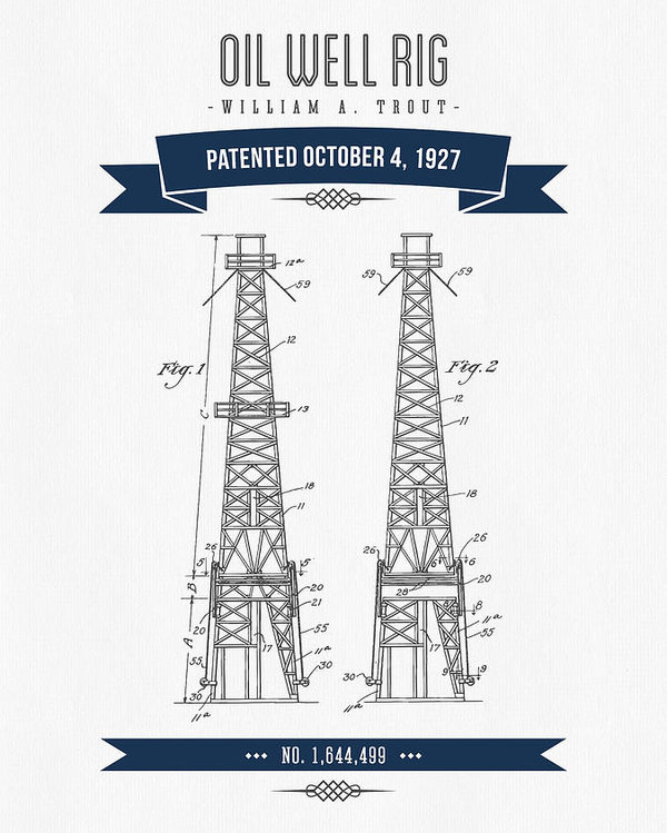 600x749 oil well rig patent drawing - Oil Well Drawing