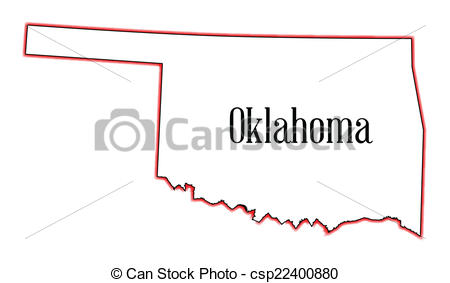 450x283 outline map of the usa state of oklahoma - Oklahoma Drawing