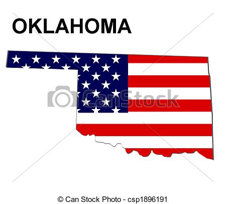 450x406 usa state of oklahoma in stars and stripes design - Oklahoma Drawing