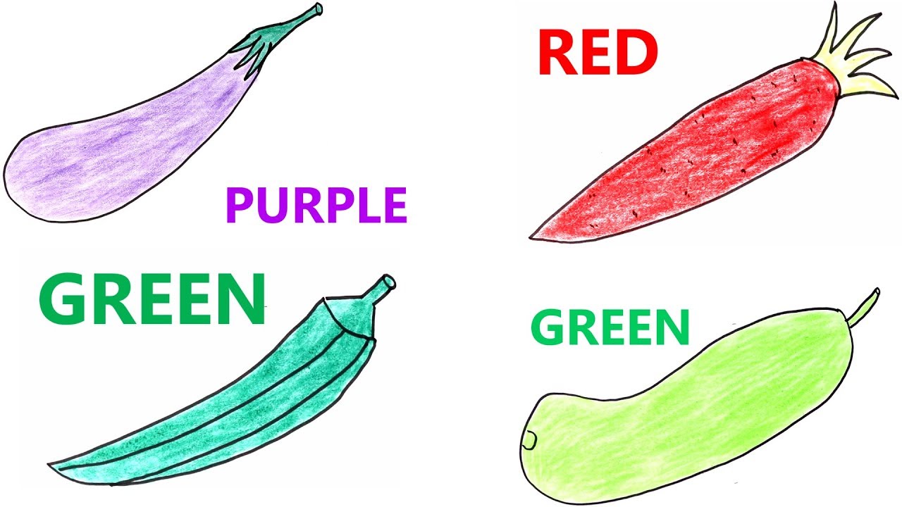 1280x720 How To Draw Vegetables - Okra Drawing