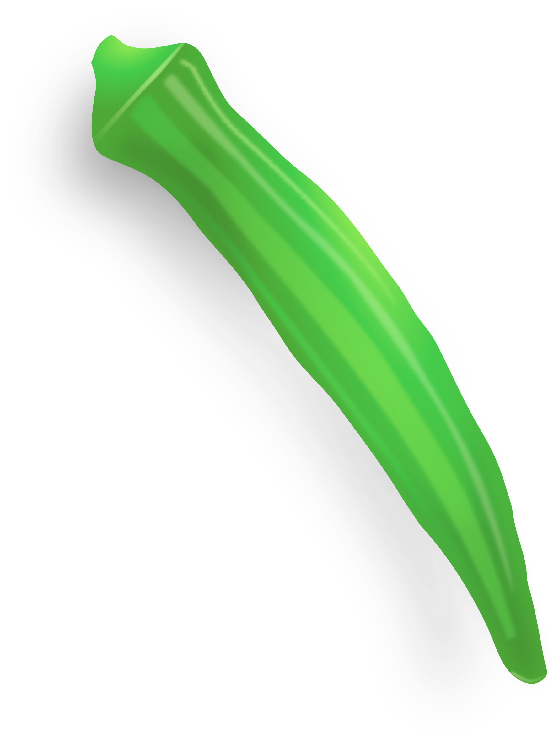 1781x2400 Okra Clipart Clip Art - Okra Drawing