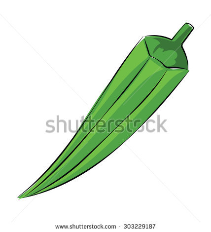 428x470 Okra Clipart Drawing - Okra Drawing