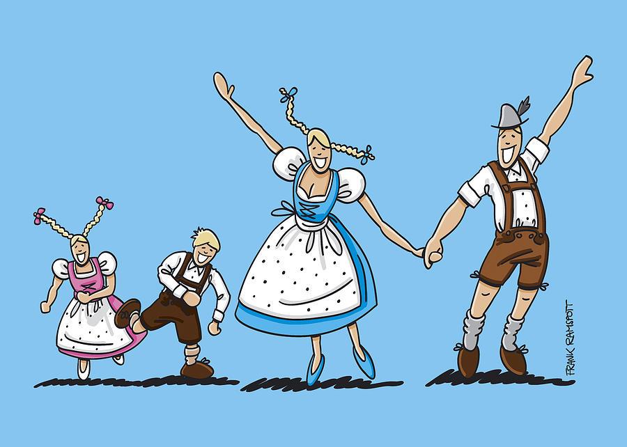 900x642 happy oktoberfest couple with children drawing - Oktoberfest Drawing