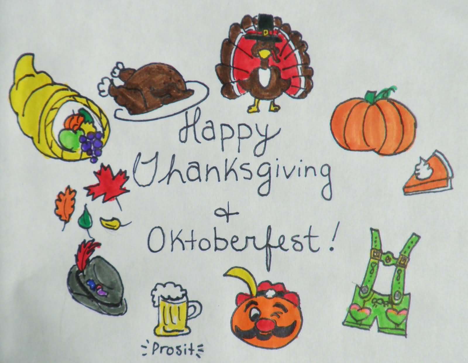 1600x1240 happy thanksgiving and oktoberfest drawing - Oktoberfest Drawing