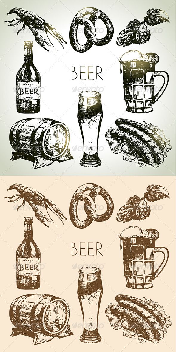 590x1180 oktoberfest hand drawn set format design drawings - Oktoberfest Drawing