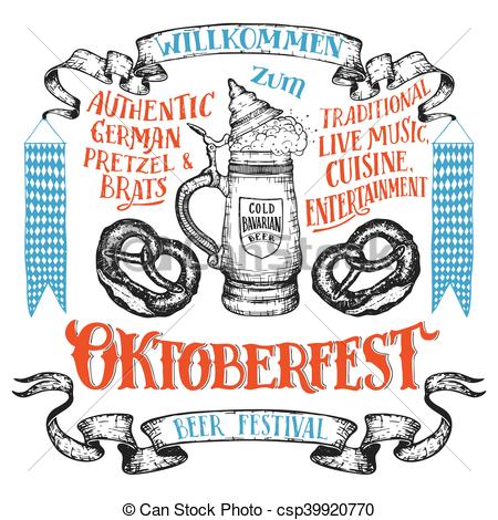 450x470 oktoberfest hand drawn set willkommen zum oktoberfest hand - Oktoberfest Drawing