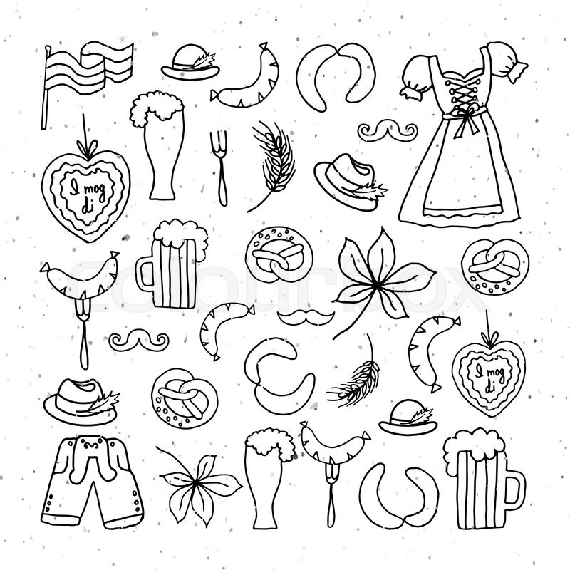 800x800 vector illustration of oktoberfest stock vector colourbox - Oktoberfest Drawing