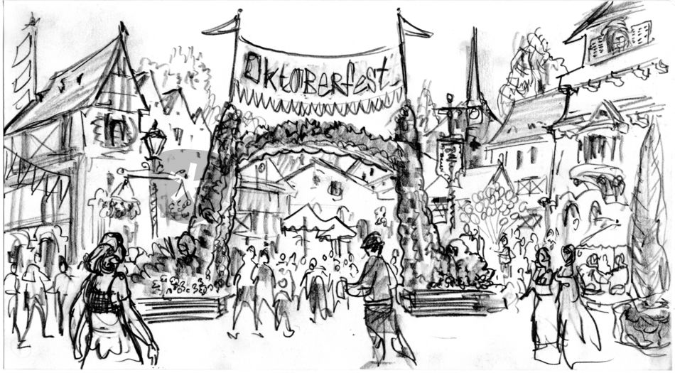 950x525 oktoberfest drawing art prints and posters - Oktoberfest Drawing