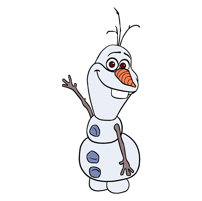 680x678 how to draw olaf from frozen - Olaf Cartoon Drawing