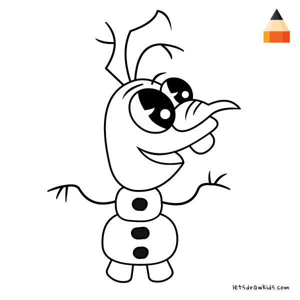 600x600 how to draw olaf - Olaf Drawing