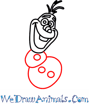 300x350 how to draw olaf from frozen - Olaf Drawing
