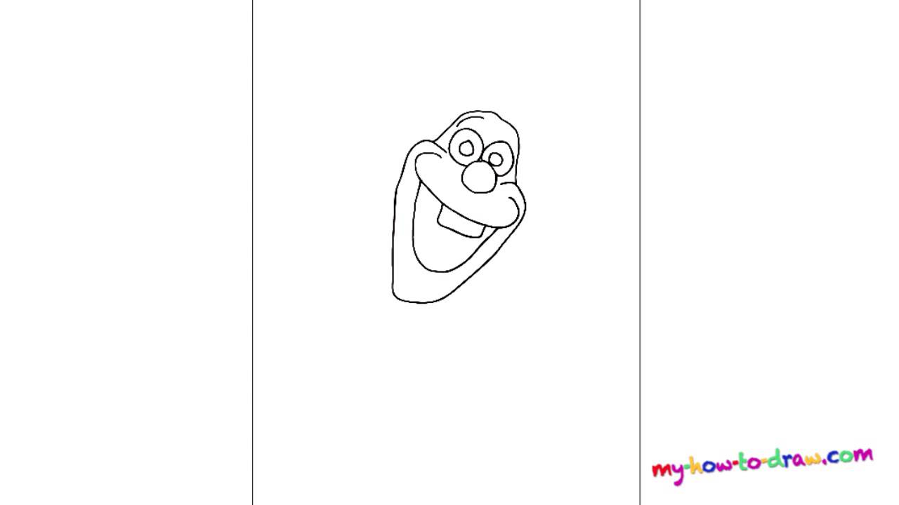 1280x720 how to draw olaf from frozen - Olaf Drawing