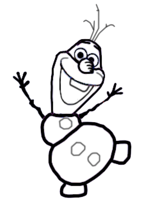 470x657 drawing olaf the snowman tutorial - Olaf Drawing
