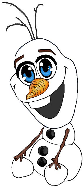 283x638 how to draw olaf - Olaf Drawing