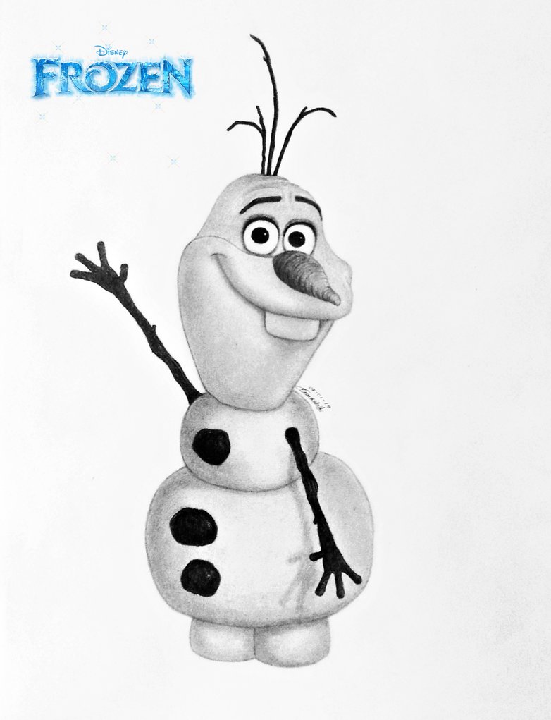 782x1021 frozen olaf sketch drawing skill - Olaf Drawing