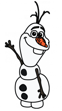 215x382 how to draw olaf, frozen, disney, easy step - Olaf Drawing Easy