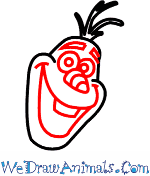 300x350 how to draw olaf from frozen - Olaf Drawing Easy