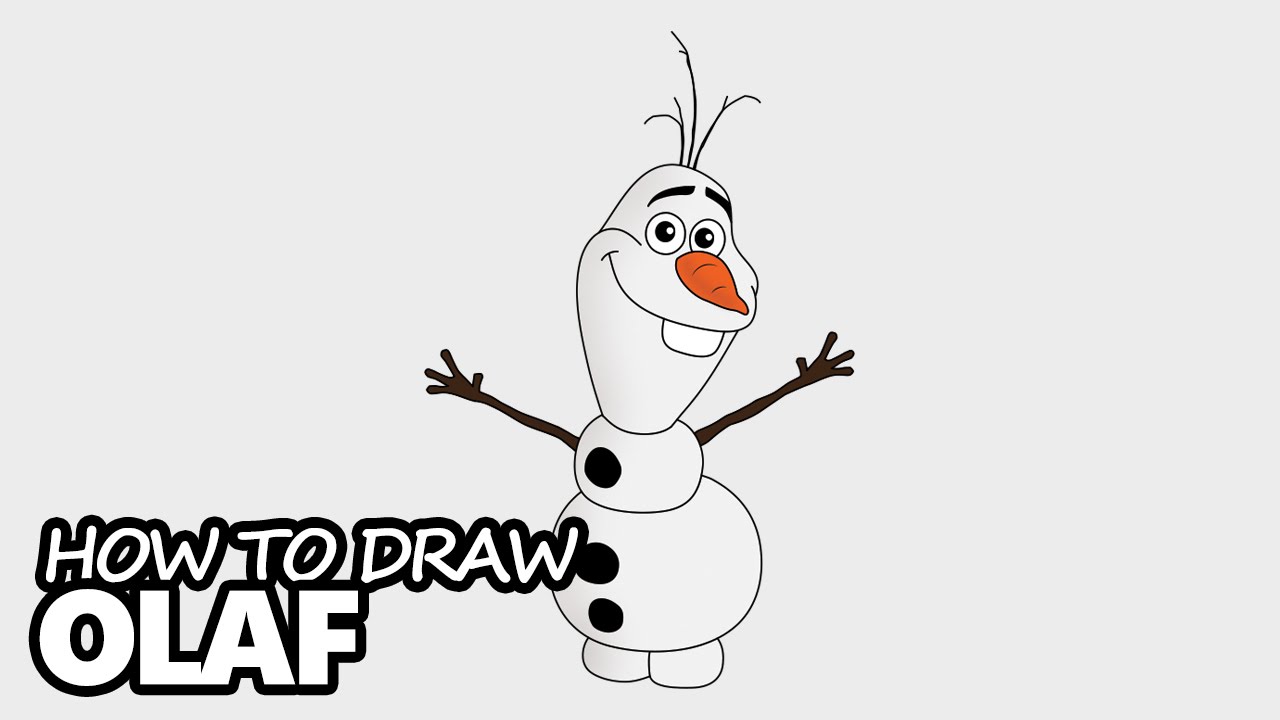 1280x720 how to draw olaf from frozen - Olaf Drawing Easy
