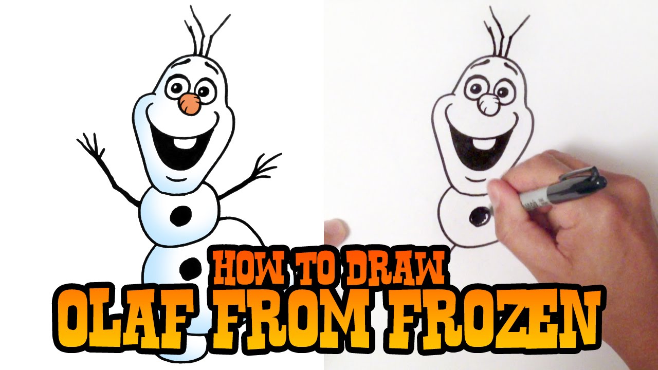 1280x720 How To Draw Olaf From Frozen - Olaf Drawing Easy