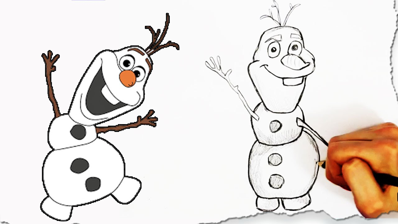 1280x720 draw a cartoon olaf olaf drawing easy at getdrawings free - Olaf Drawing Easy