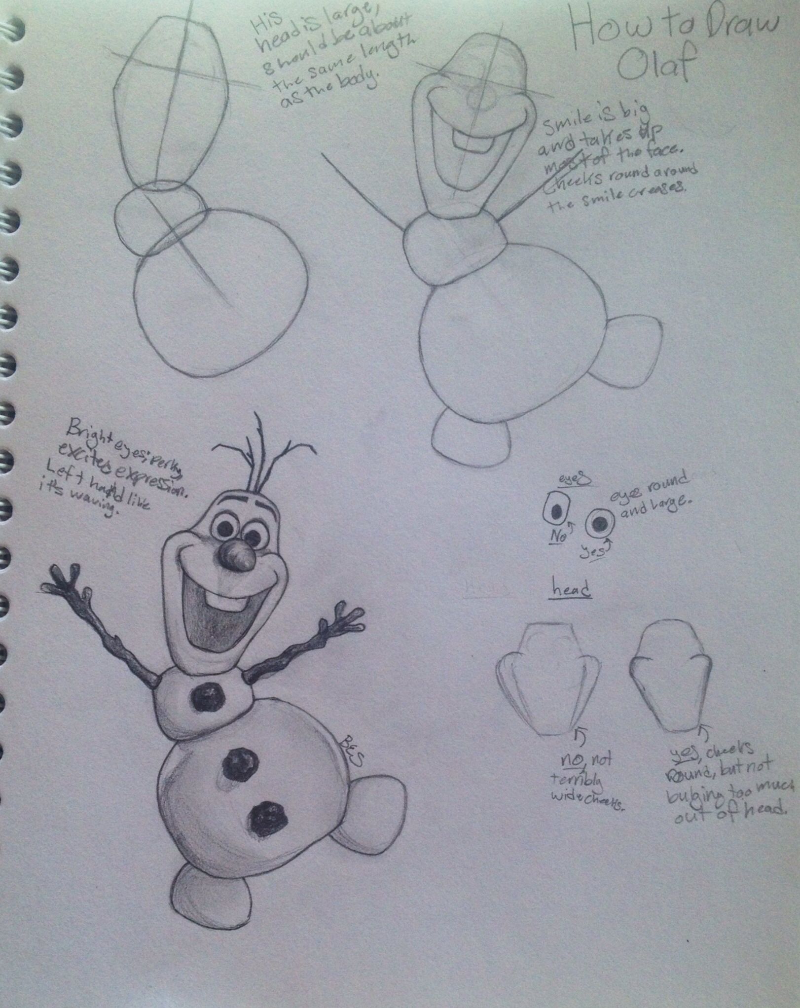 1622x2044 Disney's Frozen How To Draw Olaf Step - Olaf Drawing Tutorial