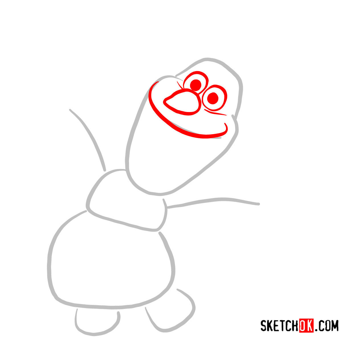 1200x1200 how to draw happy olaf frozen - Olaf Frozen Drawing