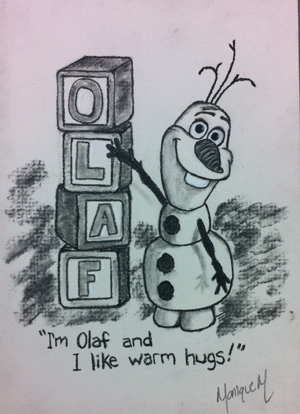 1253x1729 olaf frozen love unique monique - Olaf Frozen Drawing
