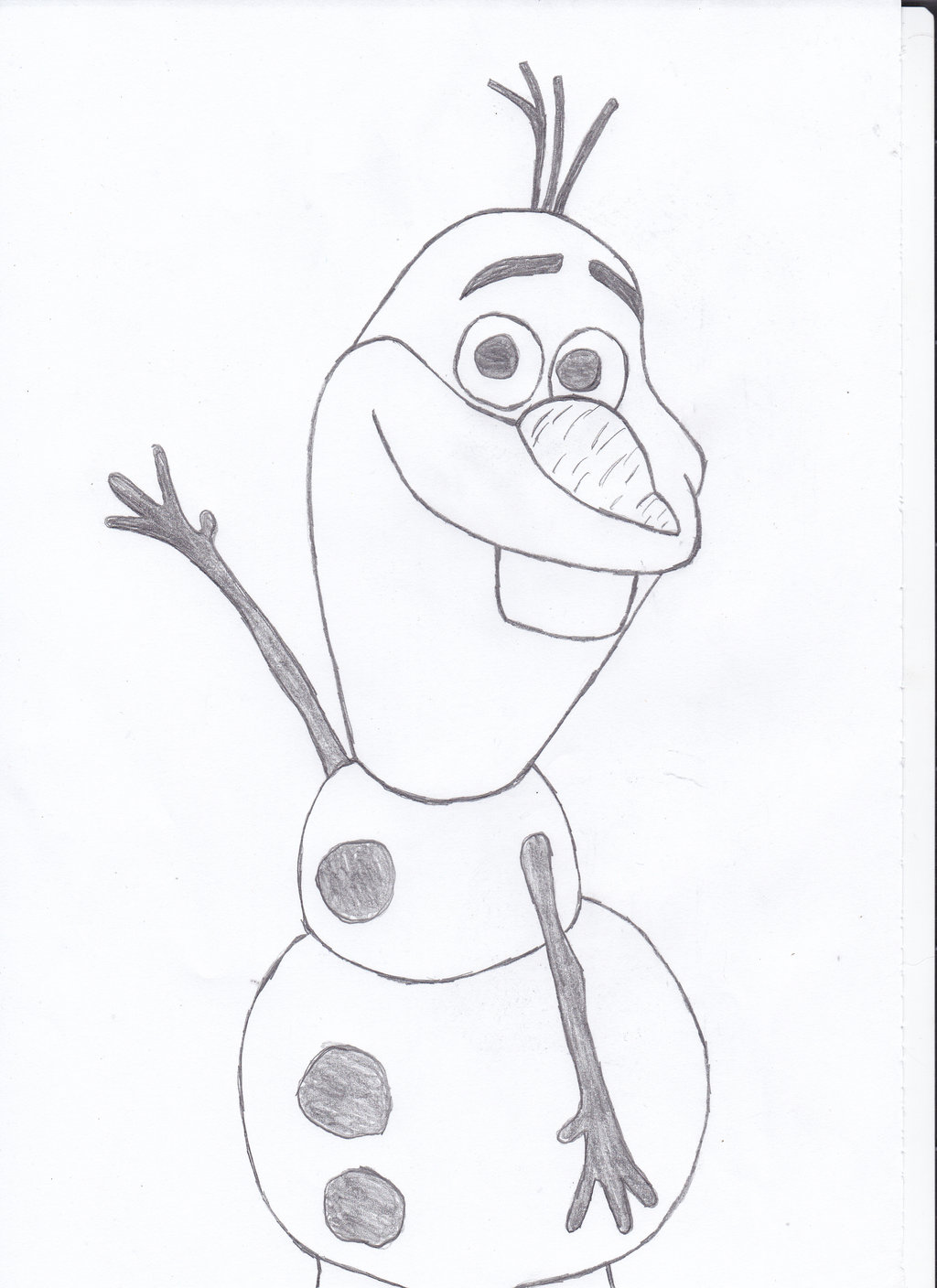 1024x1408 How To Draw Olaf - Olaf Frozen Drawing