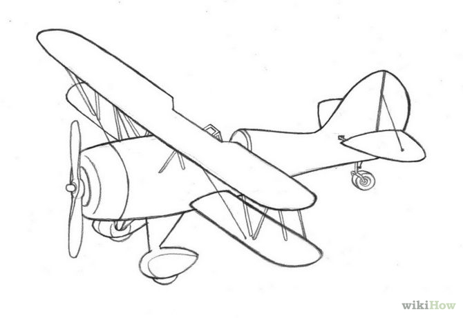 drawing simple airplane drawing simple airplane side